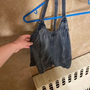 Cropped halter edgy top from urban outfitters